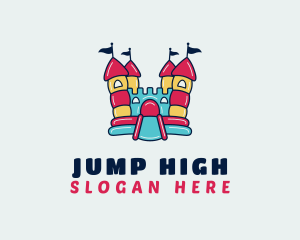 Playful Bounce Castle logo design