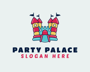 Playful Bounce Castle logo design