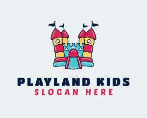 Playful Bounce Castle logo design