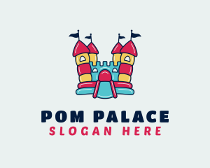 Playful Bounce Castle logo design