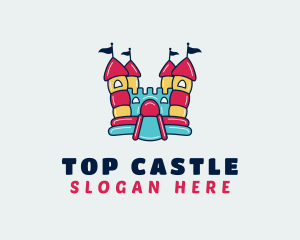 Playful Bounce Castle logo design