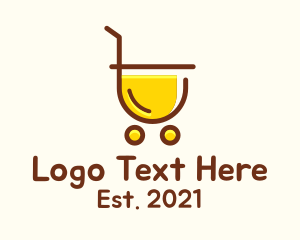 Food Store - Juice Grocery Cart logo design