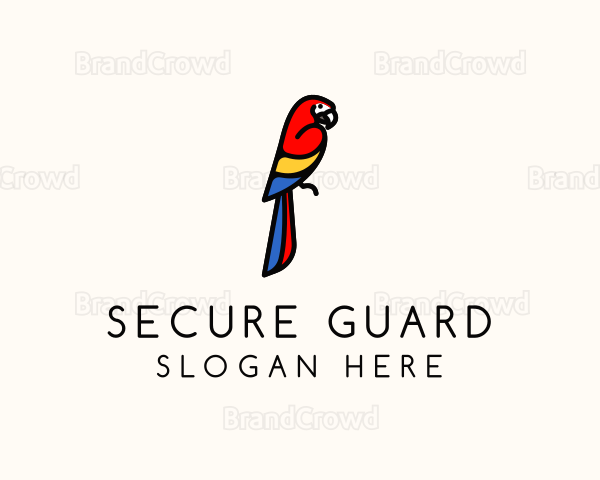 Scarlet Macaw Bird Logo