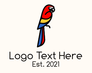 Macaw - Scarlet Macaw Bird logo design