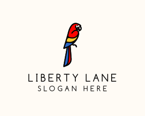 Scarlet Macaw Bird logo design