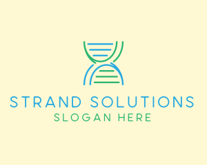 Minimalist DNA Strand   logo design