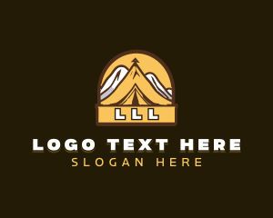 Outdoor - Mountain Camping Adventure logo design