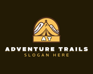 Mountain Camping Adventure logo design