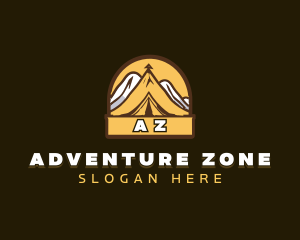 Mountain Camping Adventure logo design