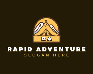 Mountain Camping Adventure logo design