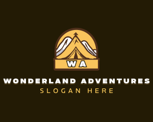 Mountain Camping Adventure logo design