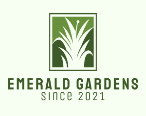 Green Grass Lawn Service  logo design