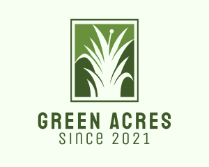 Green Grass Lawn Service  logo design