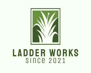 Green Grass Lawn Service  logo design