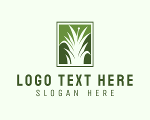 Green Grass Lawn Service  logo design