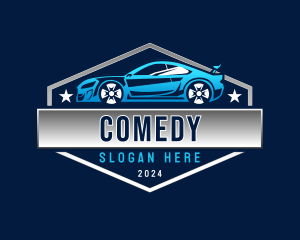 Driving Automotive Garage Logo