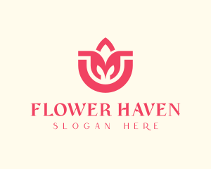 Beauty Flower Symbol logo design