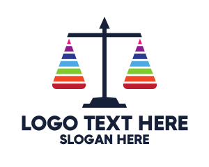Pride - Legal Gay Rights Justice Scales logo design