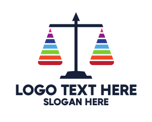 Human Rights - Legal Gay Rights Justice Scales logo design