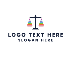 Lgbt - Legal Gay Rights Justice Scales logo design