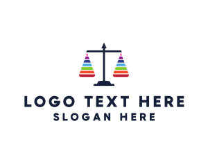 Weighing Scale - Legal Gay Rights Justice Scales logo design