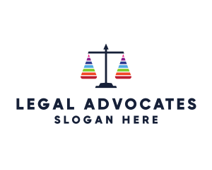 Legal Gay Rights Justice Scales logo design