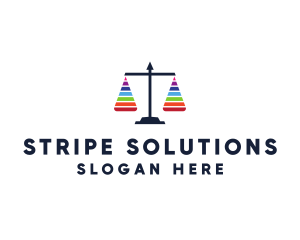 Legal Gay Rights Justice Scales logo design