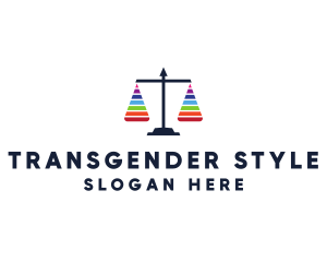 Transgender - Legal Gay Rights Justice Scales logo design