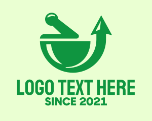 Healing - Green Pharmacy Arrow logo design