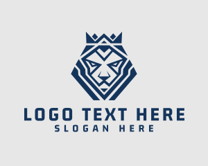 African - Abstract Lion King logo design