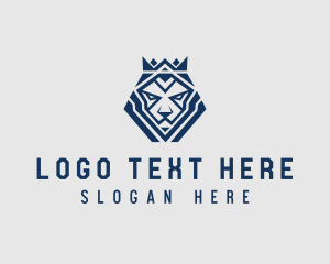 Lion Head - Lion Crown Royal logo design