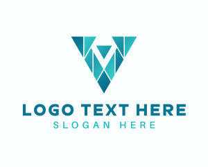 Brand - Business Mosaic Letter V logo design