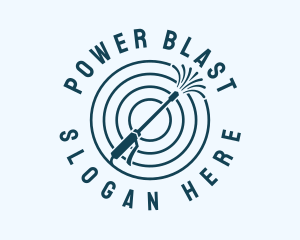 Power Wash Hose Clean logo design