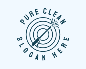 Power Wash Hose Clean logo design