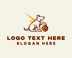 Thunder - Lightning Dog Basketball logo design