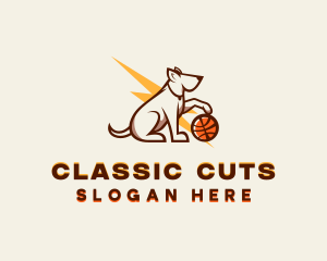 Lightning Dog Basketball logo design