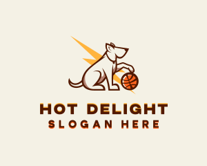 Lightning Dog Basketball logo design