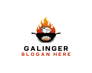 Grill Chicken Barbeque Logo