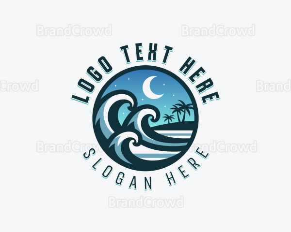 Beach Waves Island Logo