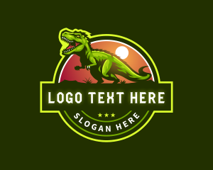 Dinosaur - Tyrannosaurus Dinosaur Gaming logo design