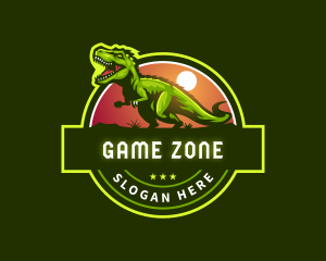 Tyrannosaurus Dinosaur Gaming logo design