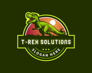 Tyrannosaurus Dinosaur Gaming logo design