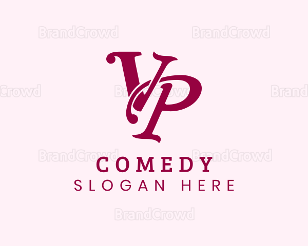 Fashion Letter V P Monogram Logo