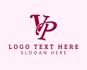 Stylist - Fashion Letter V P Monogram logo design