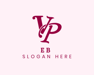 Vlog - Fashion Letter V P Monogram logo design