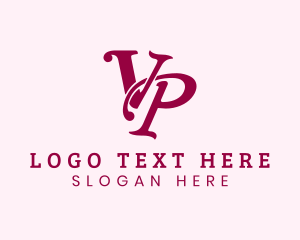 Vlogger - Fashion Letter V P Monogram logo design