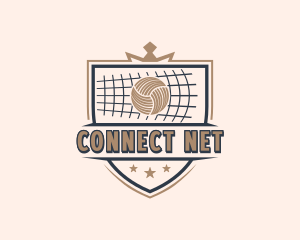Shield Volleyball Sports logo design