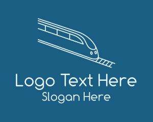 Metro - Blue Bullet Train logo design