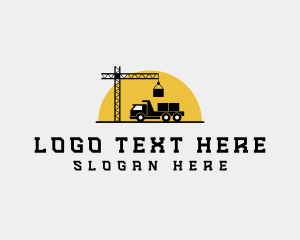 Port Crane Truck logo design