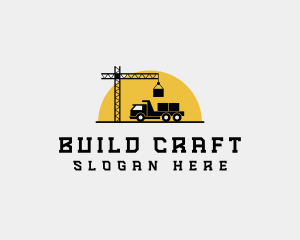 Port Crane Truck logo design